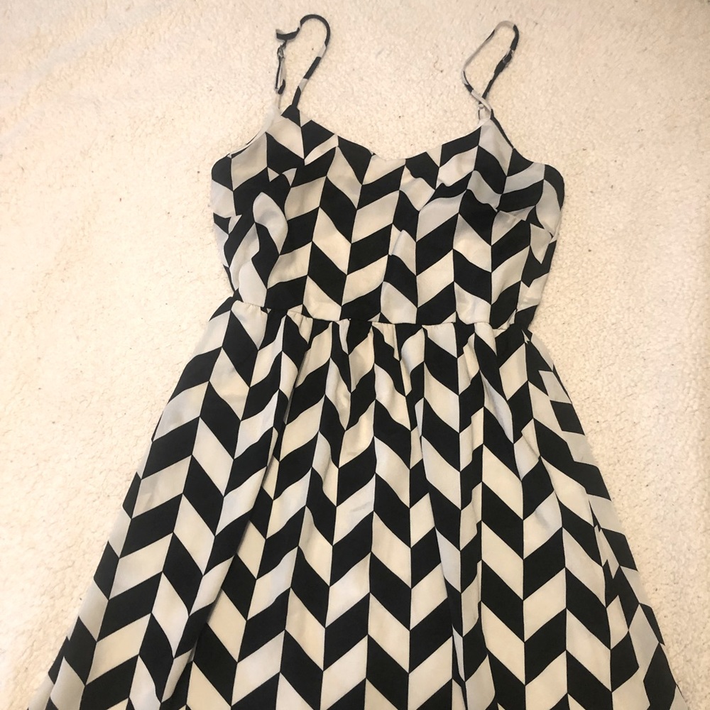 Black and White Spaghetti Strap Dress